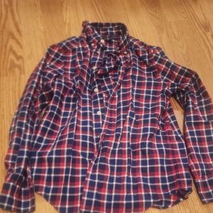 Ralph Lauren Blue and Red Button Down Shirt Classic Style